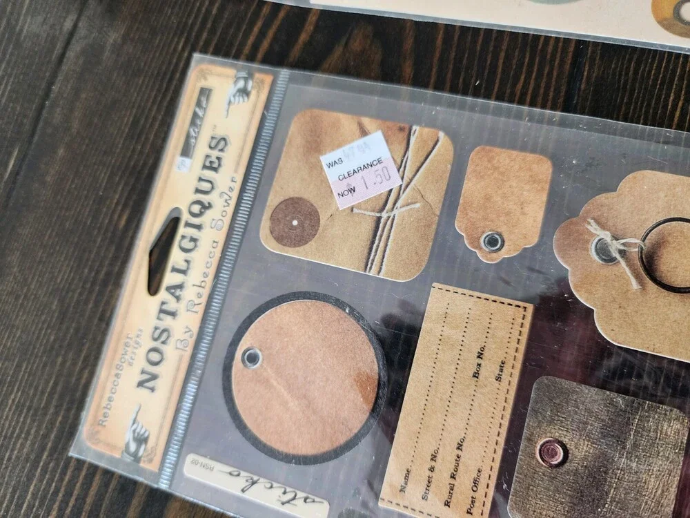 Scrapbooking Stickers Lot Ephemera Tags Letters Classic New Vintage Retired #22